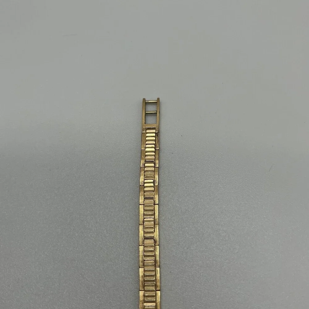 Vintage Bucherer Womens Watch 16mm Gold Tone Dial 573 2 57 New Battery 6.75